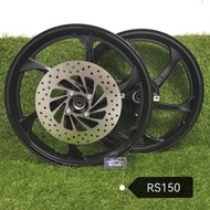 ENKEI RACING SPORT RIM ZR666 1.60X1.85 RS150 HONDA / Y15ZR YAMAHA METALLIC BLACK WITH DISC BRAKE PLA