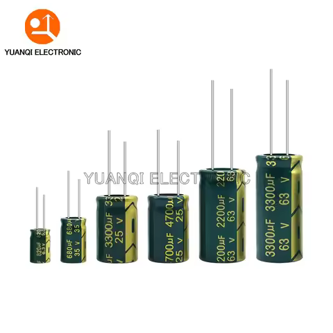 10V 16V 25V 35V 63V 100V 250V 450V High Frequency Low ESR Aluminum Capacitor 10UF 47UF 68UF 100UF 33