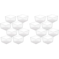 Vtopmart 6 Pack Extra Large Clear Storage Bins, 11x11 Cube Organizer