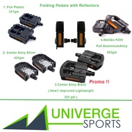 1Pair MTB Mountain Bike Bicycle Fold Pedal Cycling Bicycle Pedals With Reflectors 9/16 " Folded Peda