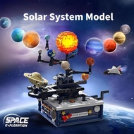 Space Exploration Rotating Solar System Building Block Set 1000pcs 9 Planet Building Block Set Scien