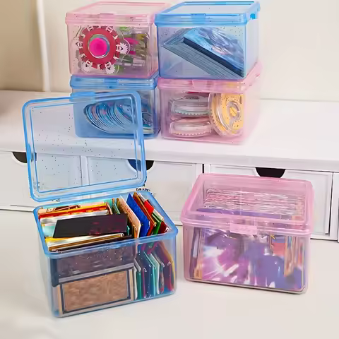 1PC Card storage box, business cards, miscellaneous items, small card box, plastic card office organ