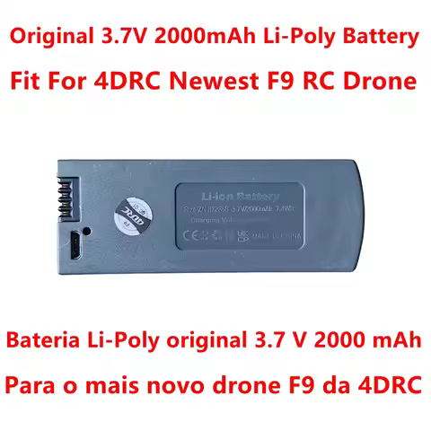 Original 3.7V 2000mAh Li-Poly Battery For 4DRC Newest F9 GPS WIFI FPV 4K Professional Camera Brushle