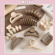 Hair Clip Women Korean Style Plastic Hair Clip Retro Shark Clip Frosted Solid Color Hair Pin Kepit R