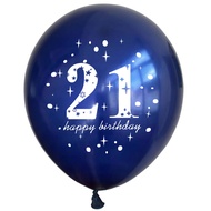 20 Pcs Night Blue 21th Birthday Balloon Set – Option for 16, 18, 21, 30, 40, 50, 60, 70, 80, 90, 100
