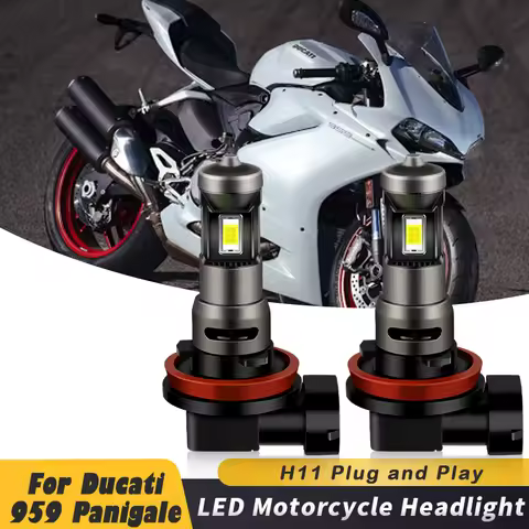 1/2pcs 70W H11 9600LM Bright White Motorcycle A5 LED Bulbs Headlight For Ducati 959 Panigale 1299 Ye