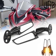 For HONDA CBR150 CBR650R 500R CBR650F Winglet Side Mirror Motorcycle Stealth Wing Rearview Mirror