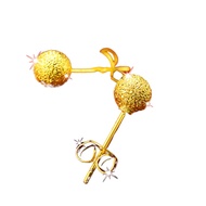 Fashion Saudi Gold 18k Pawnable Legit Gold Earrings Student Peas Earrings Bone Studs Gold Earing Set