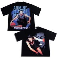 KATUN VONSEEY AOMINE DAIKI KUROKO NO BASKET ANIME MANGA OVERSIZE T-SHIRT COMBED COTTON BLACK