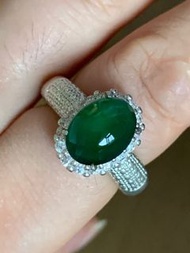 緬甸翡翠蛋面  油青