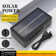 Solar 18650/26650/21700 lithium battery multifunctional intelligent charger dual slot charging 3.7-4
