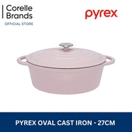 PYREX Oval Cast Iron Pot - 27cm - PX-OCA27-PK/SG