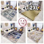 (AE) karpet 3D velvet modern home | carpet crystal rug murah