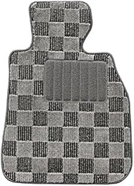 ZERO Floor Mats for BMW 3 Series Coupe 2006/9-E92 Left Handle, Big Check Gray with Heel Pad