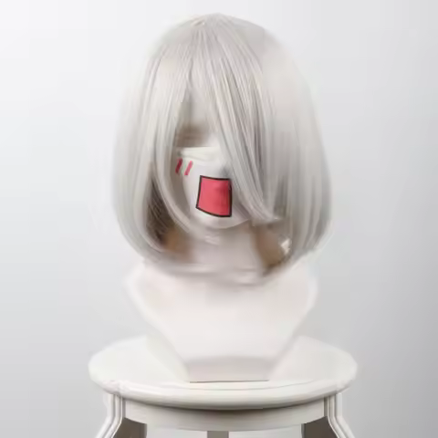 High Quality NieR:Automata 2B YoRHa No. 2 Type B Heroine Cosplay Wig Silver Grey Short Bobo Styled S
