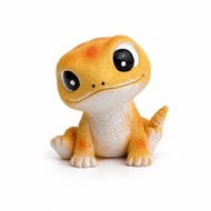 Cute Leopard Gecko Resin Figurine Yellow Gecko Lizard Statue Reptile Terrarium Tank Decor Desktop Or