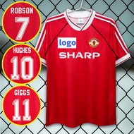 Manchester United home retro football shirt, 1991-92 fan grade, Asian size S-2XL Football Jersey Men