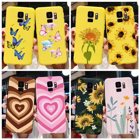 Fashion Daisy Flower Cute Silicone Cartoon Phone Case for Samsung galaxy s9 s9 plus Samsung s 9 Sams