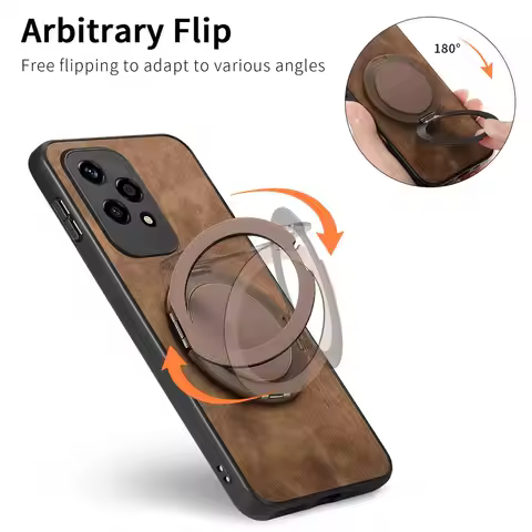 Honor 200 Pro 400 Pro 5G Phone Case Magnet Ring Holder Leather Back Panel for Huawei Honor 400 Pro C