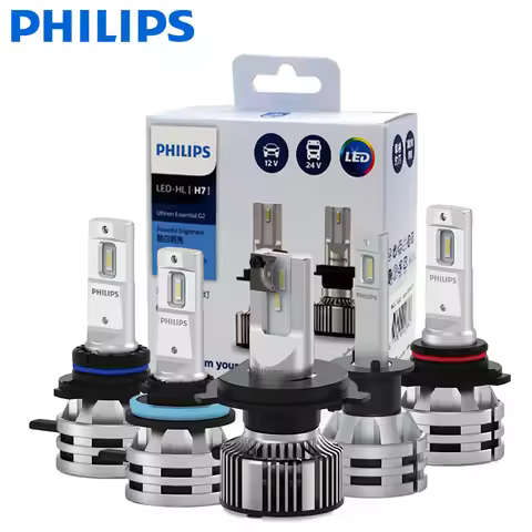 2PCS Philips Ultinon Essential G2 LED H1 H4 H7 H8 H11 H16 HB3 HB4 HIR2 6500K Bright White Auto Headl