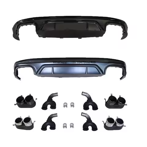 For Q5 FY Pre-facelift SQ5 Look Rear Diffuser With Exhaust Tips for Q5 S-line Rear Bumper 2018 2019 