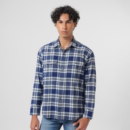 EDWIN JEANS - MELVINS Collection Kemeja Flannel Pria Motif Kotak-Kotak Lengan Panjang Relaxed Fit