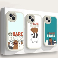 for iPhone 11 12 13 Mini Pro Max Liquid silicone TPU soft Case C105 We Bare Bears