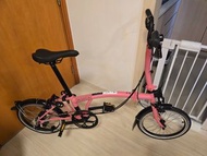 <全新> BROMPTON C Line EXPLORE  (MLL 12S) 12速 Flamingo Pink 粉紅色摺疊單車