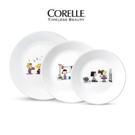 [CORELLE] SNOOPY Color Round Plate 3p Set / Dinnerware / Tableware