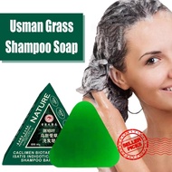 Nature Triangle Shampoo Bar Usman Grass Shampoo Bar Nature Seven Green Herbal Soap For Hair U4B8
