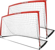 RUNBOW 9x5 ft Portable Kids Soccer Goal for Backyard Adult Junior Large Practice Soccer Net with Car