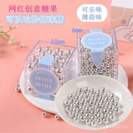 【佰丽旗舰店】 中國 /糖果  candy搞怪糖果可以吃的钢珠糖有趣品怀旧创意银色弹珠糖 【0805jQ8R2m5vm】