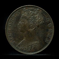 1877年 香港一仙 維多利亞女皇 銅幣 Victoria One Cent
