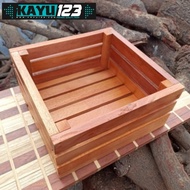 Hampers Box Wooden Crate Storage Box 25x25x12 cm (CR-10)