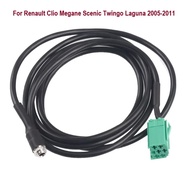 For Renault Clio Megane Scenic Twingo Laguna 2005-2011 Car 3.5mm Female 6Pin Aux Cable Adapter