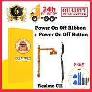 Compatible For Realme C21, C15, C12, C11 Power On Off Flex Ribbon + On Off Switch Button Replacement