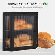 Seasoning Food Double-Layer Bread Box Cabinet Adjustable Storage Rack Partition Transparent Corner C