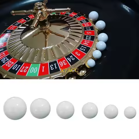 X7AC 5pcs Russian Roulette Ball Casino Roulette Game Replacement Ball Acrylic White Ball 12/14/16/18