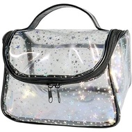 Heavy Duty Clear Travel Makeup Bag, 9.05 x 5.9 x 5.51 inches, Transparent Waterproof Toiletry Organi