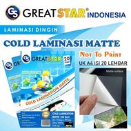 COLD LAMINATION MATTE 160GSM A4/ 20 sheets