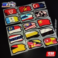 Flag Stickers for All Countries Premium Stickers