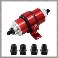 [U L Z R] High  Aluminum 58MM  Filter  with Fittings AN6 AN8 AN10 Adaptor+Bracket