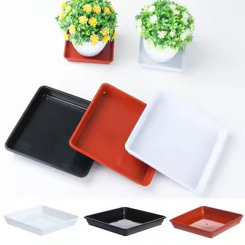 1Pcs Square Plant Saucer 4/6/7/8/10 inch Drip Trays Plastic Tray Saucers Indoor Outdoor Flower Pot S