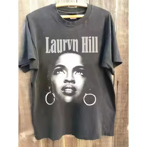 Summer New Men's and Women's Retro Cotton Top Lauryn Hill 90s Album Lauryn Hill T-shirt Gift