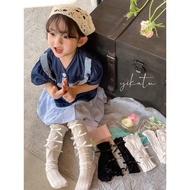 Ruffled baby knee-high lace socks Children's knee socks
