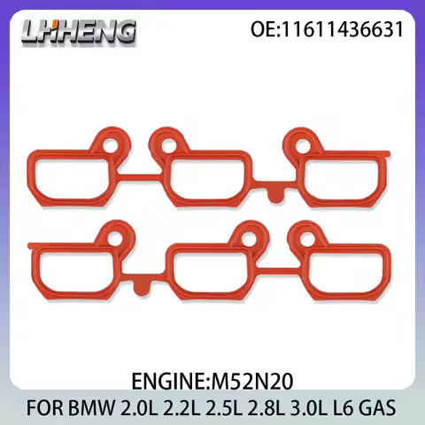 2PCS Intake Manifold Gasket Kit for BMW 3 5 7 X3 X5 Z3 Z4 320i 325i 330i 520i 2.0L 2.2L 2.5L 2.8L 3.