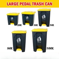 Plastic Rectangle Pedal Waste Trash Dustbin Recycle Bin【Large Dust Bin】