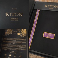 KITON Jet Black Wool Fabric Jacket Pants Italy