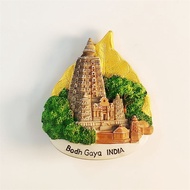 Bodh Gaya, Bihar, India Travel Souvenirs Hand-painted Decorative Magnetic Refrigerator Magnet Collec