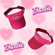 Popular New Style Barbie Barbie Rose Red Empty Top Hat y2k Sweet Cool Hot Girl Sun Hat Niche Homemad
